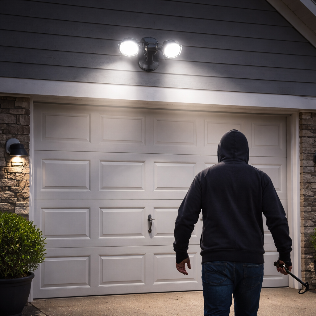 Motion activated security lighting